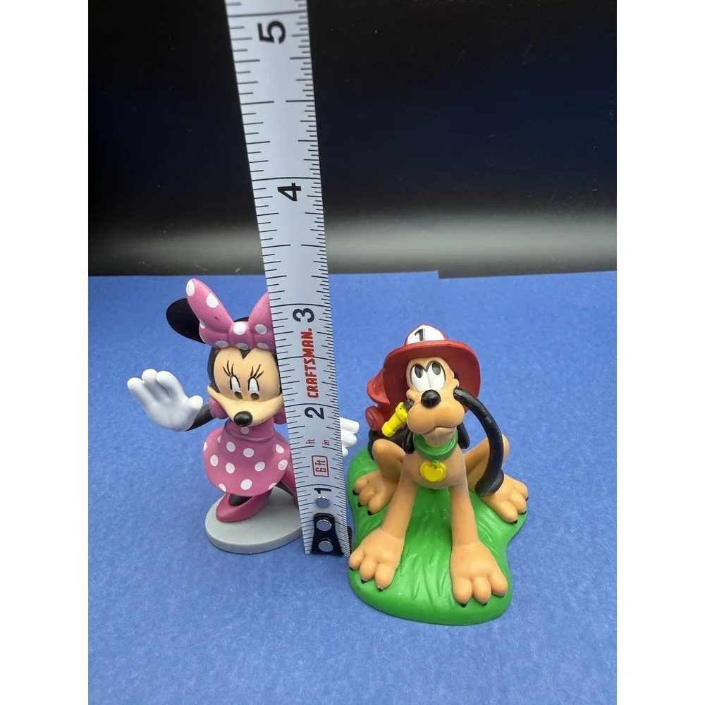 Pluto as Firedog & Minnie Disney Mickey Mouse and Friends PVC Figure Cake Topper